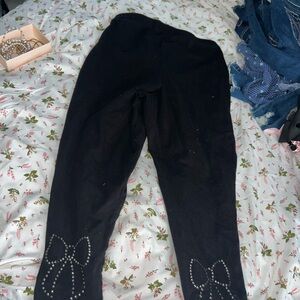 Torrid Black Leggings with Unique Detail